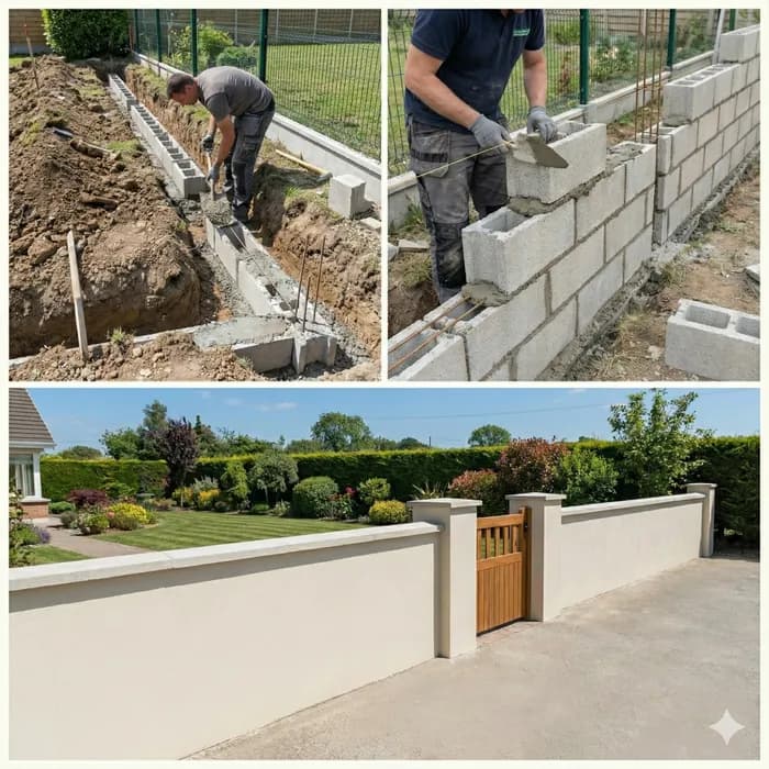 Construction de murs de clôture