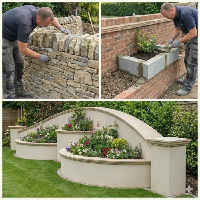 Murets décoratifs et jardinières