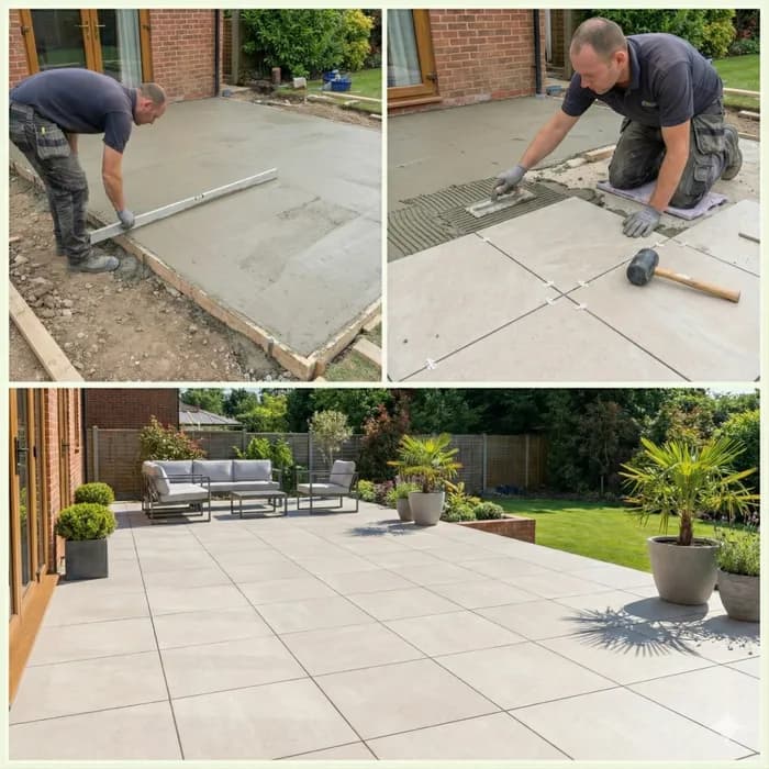 Pose de carrelage extérieur