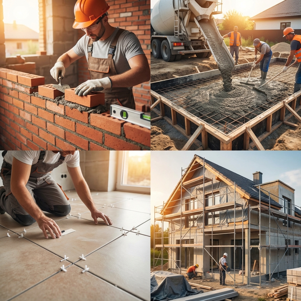 Collage chantiers Elba-Construction avec carrelage